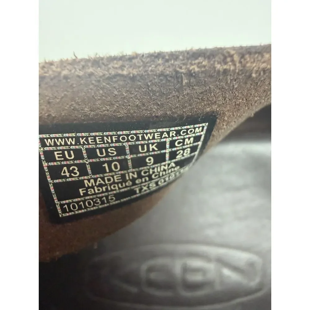 Keen Alman Fisherman Sandals Dark Brown Full-Grain Leather Size 10